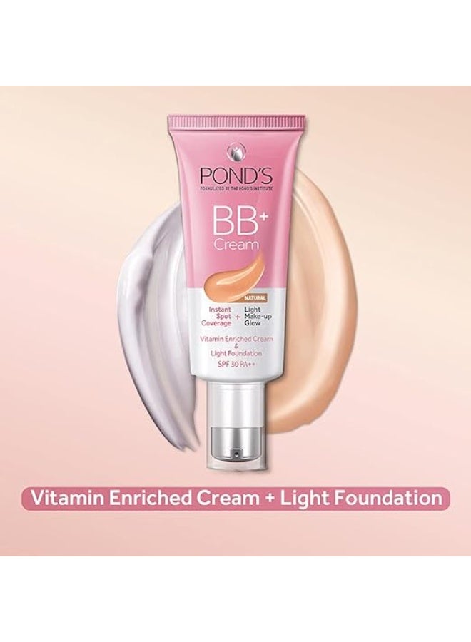 POND's Bb+ Light Coverage Cream, Instant Spot Coverage For Normal Skin + Natural Glow, 01 Original 30 G, Pack Of 1 - Image 1